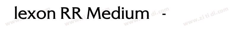 Alexon RR Medium下载字体转换